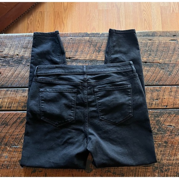 Old Navy Super Skinny Mid Rise Black denim Jeans Size 12 - Picture 6 of 9